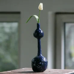 Raffaella Bandera Due Palle Vaso a bocciolo blu