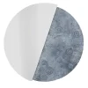 Disain 1971 Eclisse Specchio Tondo Decorato Con Resina Spatolata Color Argento