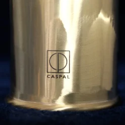 Caspal Elegante Portacandele Alto in Ottone Spazzolato