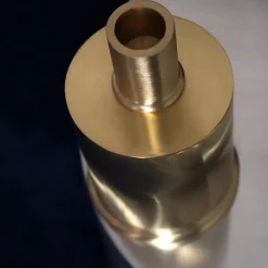 Caspal Elegante portacandele corto in ottone spazzolato