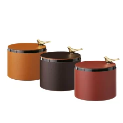 ADJ Style Elegante scatola in pelle color cioccolato