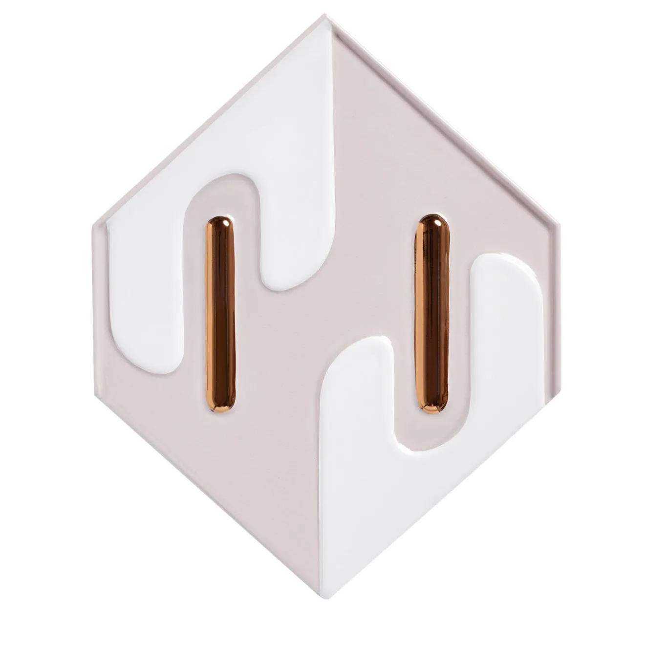 Bosa Enigma Ceramica Grigio Satinato Lucido Con Dettagli Rame Piastrella Di Elena Salmistraro