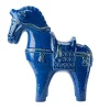 Bitossi Ceramiche Figurina di cavallo in piedi Rimini Blu di Aldo Londi
