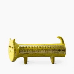 Bitossi Ceramiche Figurina di gatto giallo di Aldo Londi