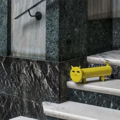 Bitossi Ceramiche Figurina di gatto giallo di Aldo Londi