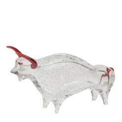 VGnewtrend Figurina di toro in vetro grande
