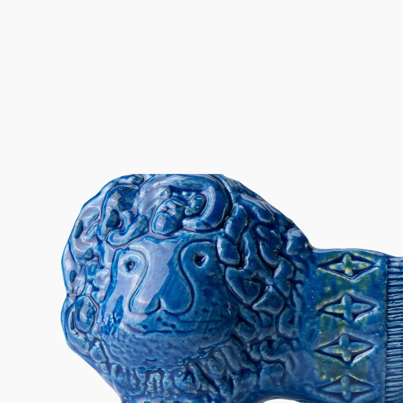 Bitossi Ceramiche Figurina Leone Rimini Blu di Aldo Londi