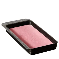 Zanetto Firenze Vassoio rettangolare brunito e rosa per tasche vuote