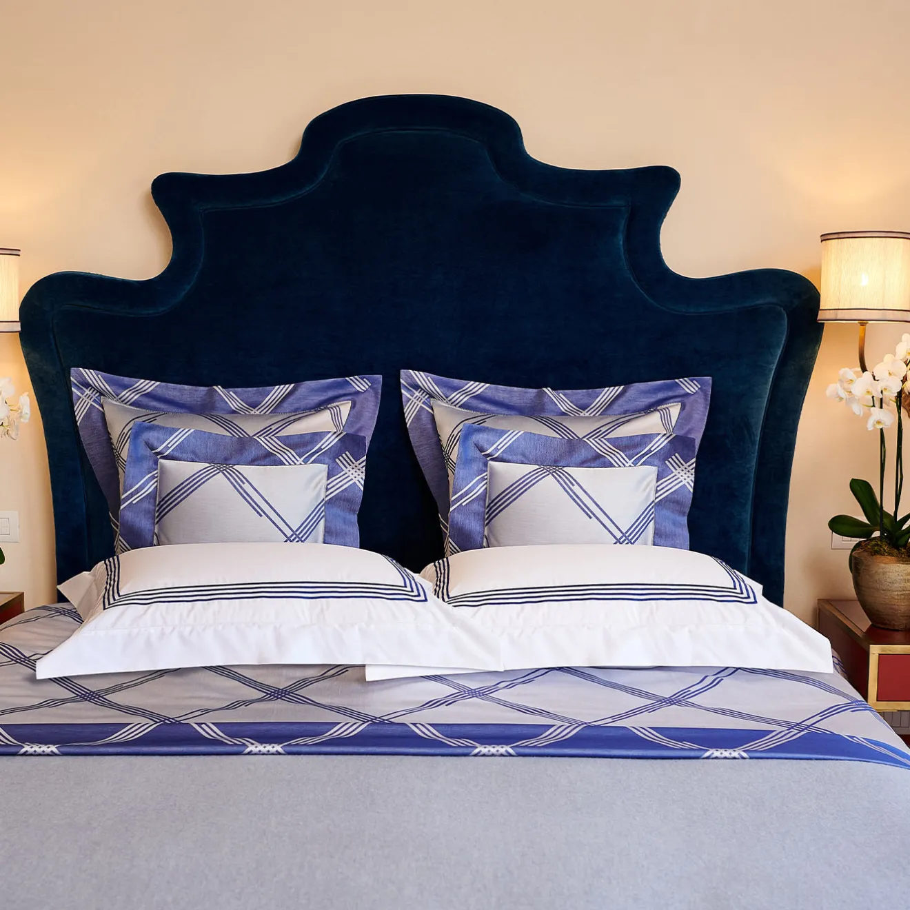 Verderoccia Four Generations Jacquard Blue China US Standard Sham