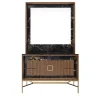 Estro Collezioni Frame S Port Laurent Mobile da bagno in marmo e legno con specchio