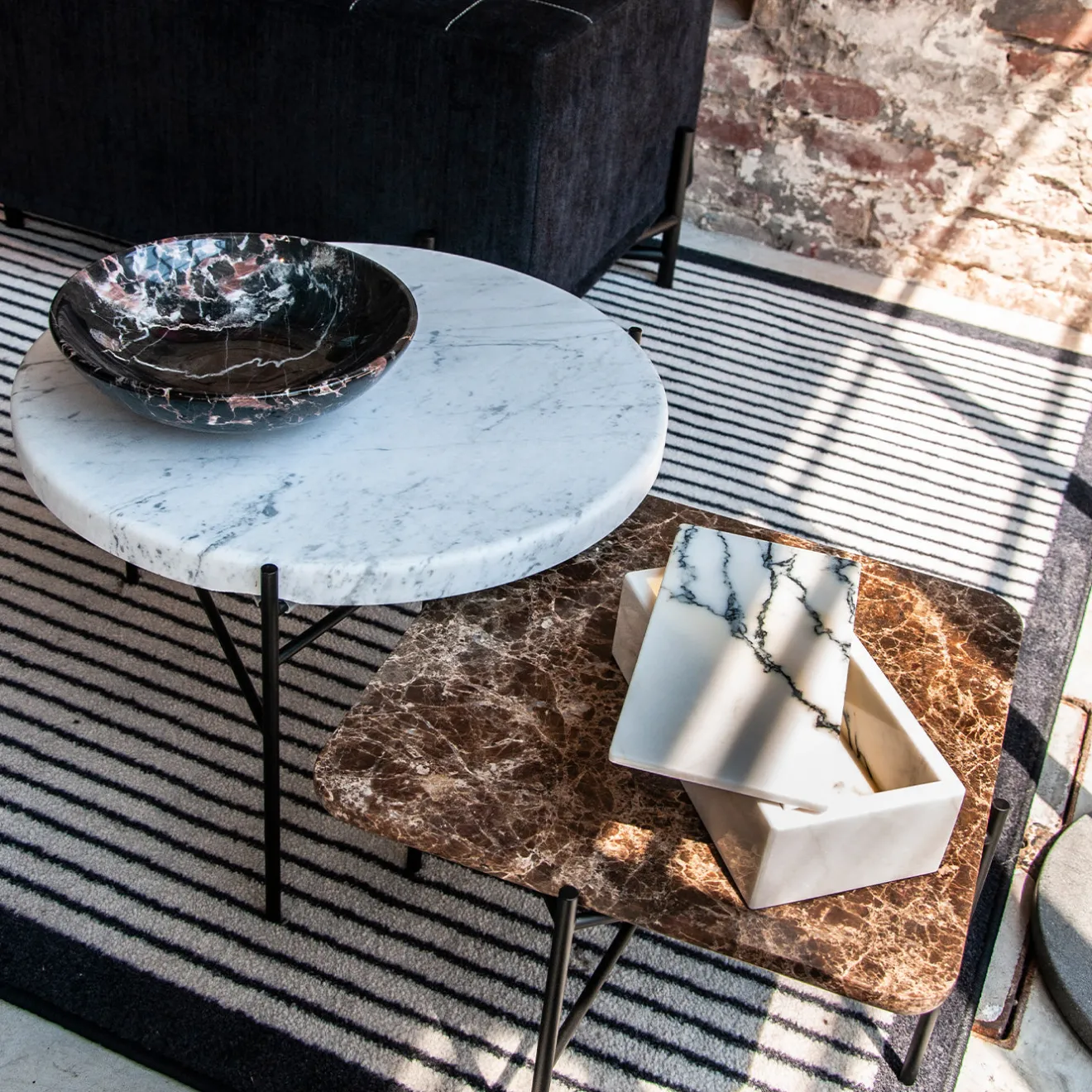 FiammettaV Home Collection Fruttiera in marmo nero Portoro