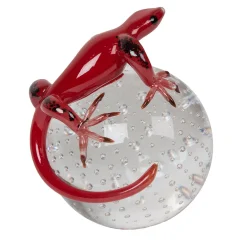 VGnewtrend Geco di vetro rosso su sfera