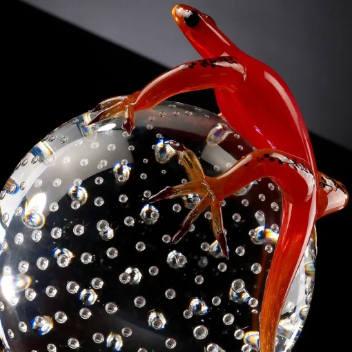 VGnewtrend Geco di vetro rosso su sfera