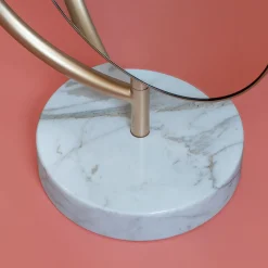 Secolo Giove calacatta marble and satin brass metal mirror