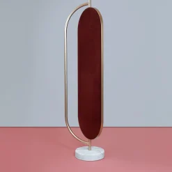 Secolo Giove calacatta marble and satin brass metal mirror