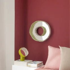 Giovanni Botticelli Girasole 20 Specchio da tavolo verde-lime di Paronetto e Botticelli