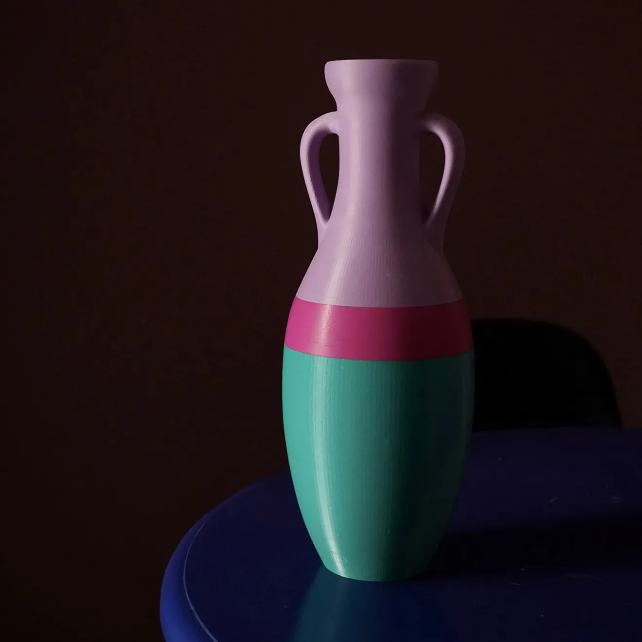 Pop Pot Giulio Cesare Anfora XL verde fucsia e viola