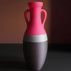 Pop Pot Giulio Cesare XL Anfora nera argento e fucsia