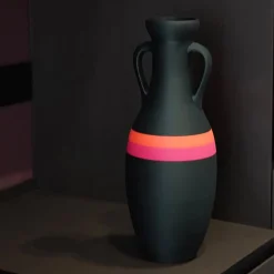 Pop Pot Giulio Cesare XL Anfora nera fucsia e arancione #2