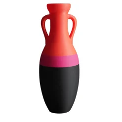 Pop Pot Giulio Cesare XL Anfora nera fucsia e arancione #1
