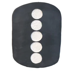 Giovanna La Falce Gob 15 Centrotavola Decorativo in Ceramica Bianco e Nero