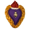 Cuore di Argilla Godetevi il cuore in ceramica viola e oro