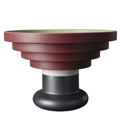 Bitossi Ceramiche Grande centrotavola verde e rosso di Ettore Sottsass