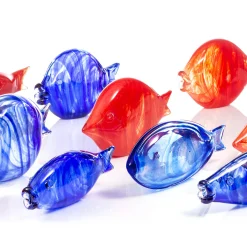 Casarialto Grande pesce stilizzato in vetro di Murano rosso