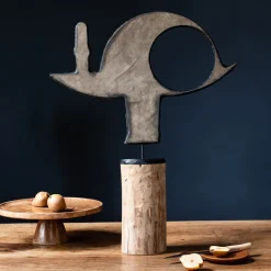 DareForma Il pesce beige scamosciato Scultura