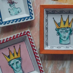 GINORI 1735 Il Viaggio di Nettuno Pink Square Vide Poche di Luke Edward Hall