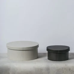 Rabitti 1969 Inverno 85 Scatola rotonda grande in pelle