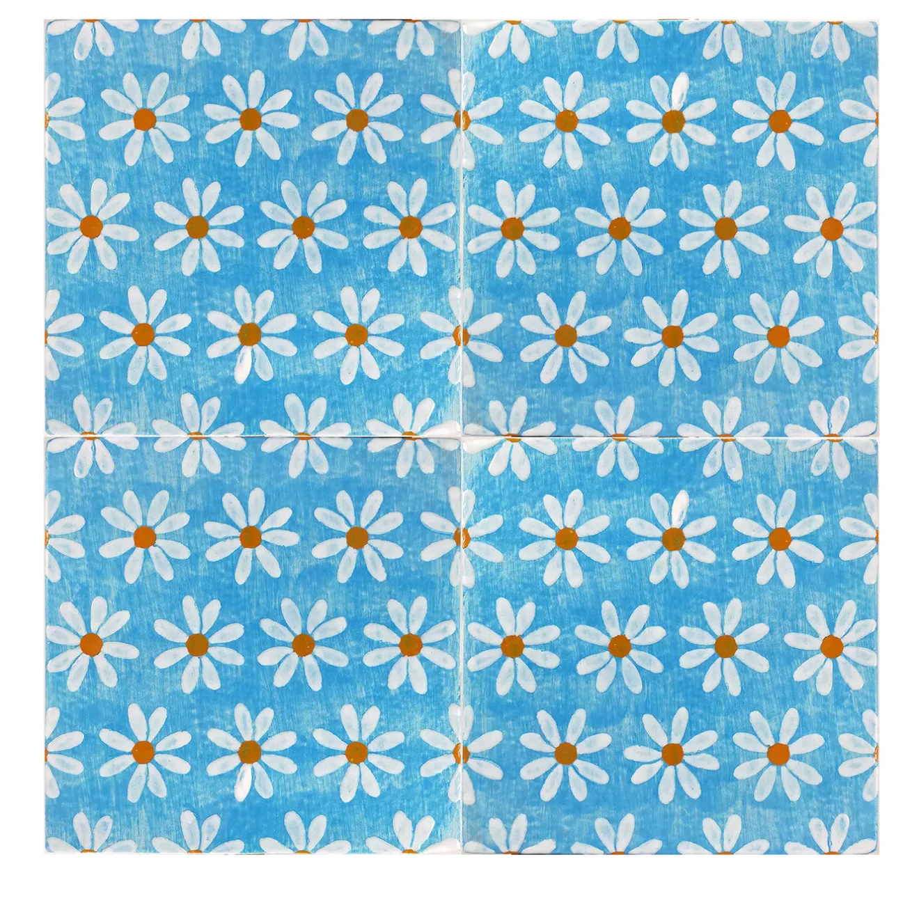 Studio Le Nid Kimeya Margherita Light Llue Set di 4 piastrelle di Vincenzo Messina