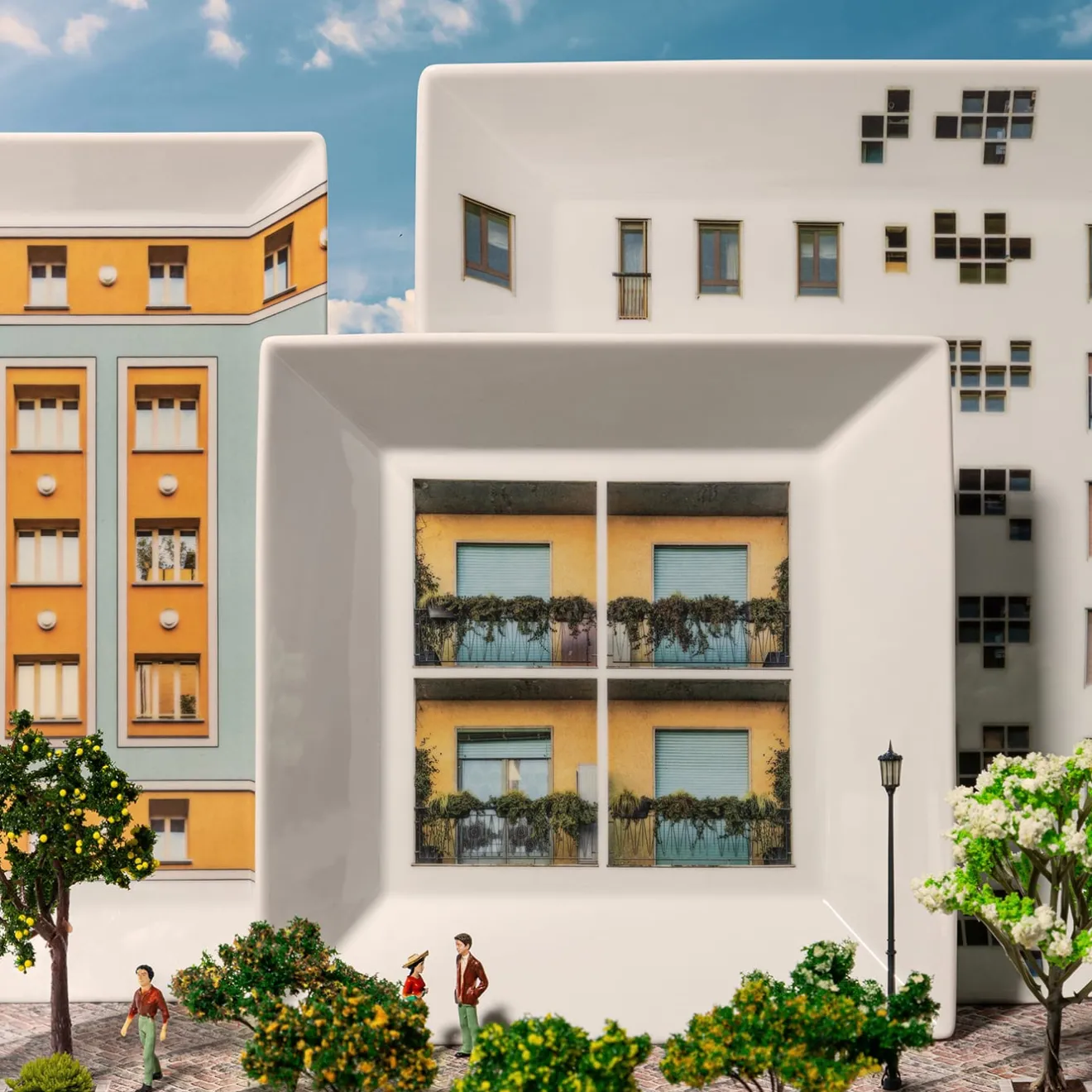 Grand Tour by Vito Nesta La Finestra Sul Cortile Piccola Videopoche rettangolare in porcellana #2