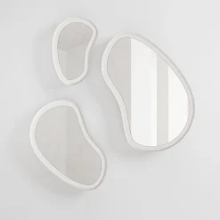 Secolo Laghi White Wood Set Of 3 Wall Mirrors