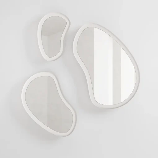 Secolo Laghi White Wood Set Of 3 Wall Mirrors