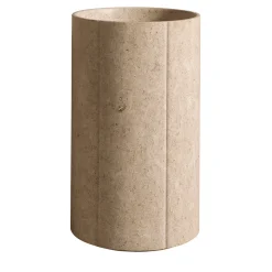 Luce Di Carrara Lavabo a Colonna in Marmo Beige Sartoriale di Federico Peri