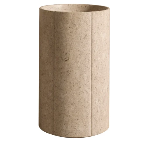 Luce Di Carrara Lavabo a Colonna in Marmo Beige Sartoriale di Federico Peri
