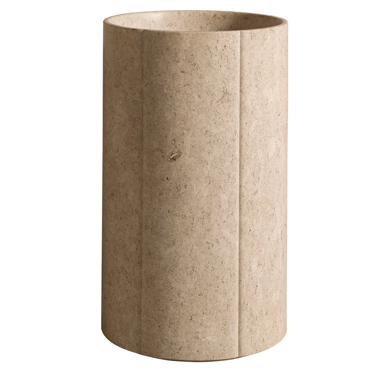 Luce Di Carrara Lavabo a Colonna in Marmo Beige Sartoriale di Federico Peri
