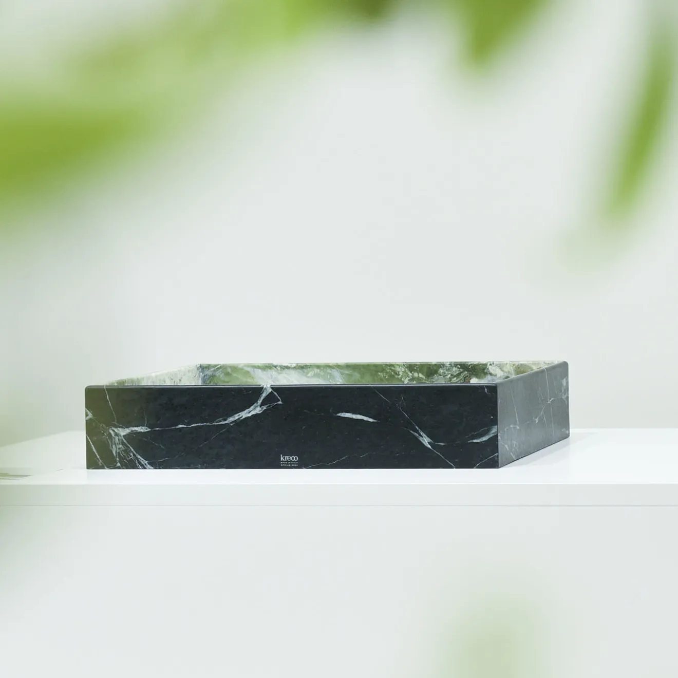 Kreoo Lavabo Blessed Square in Verde Alpi e Artik Green