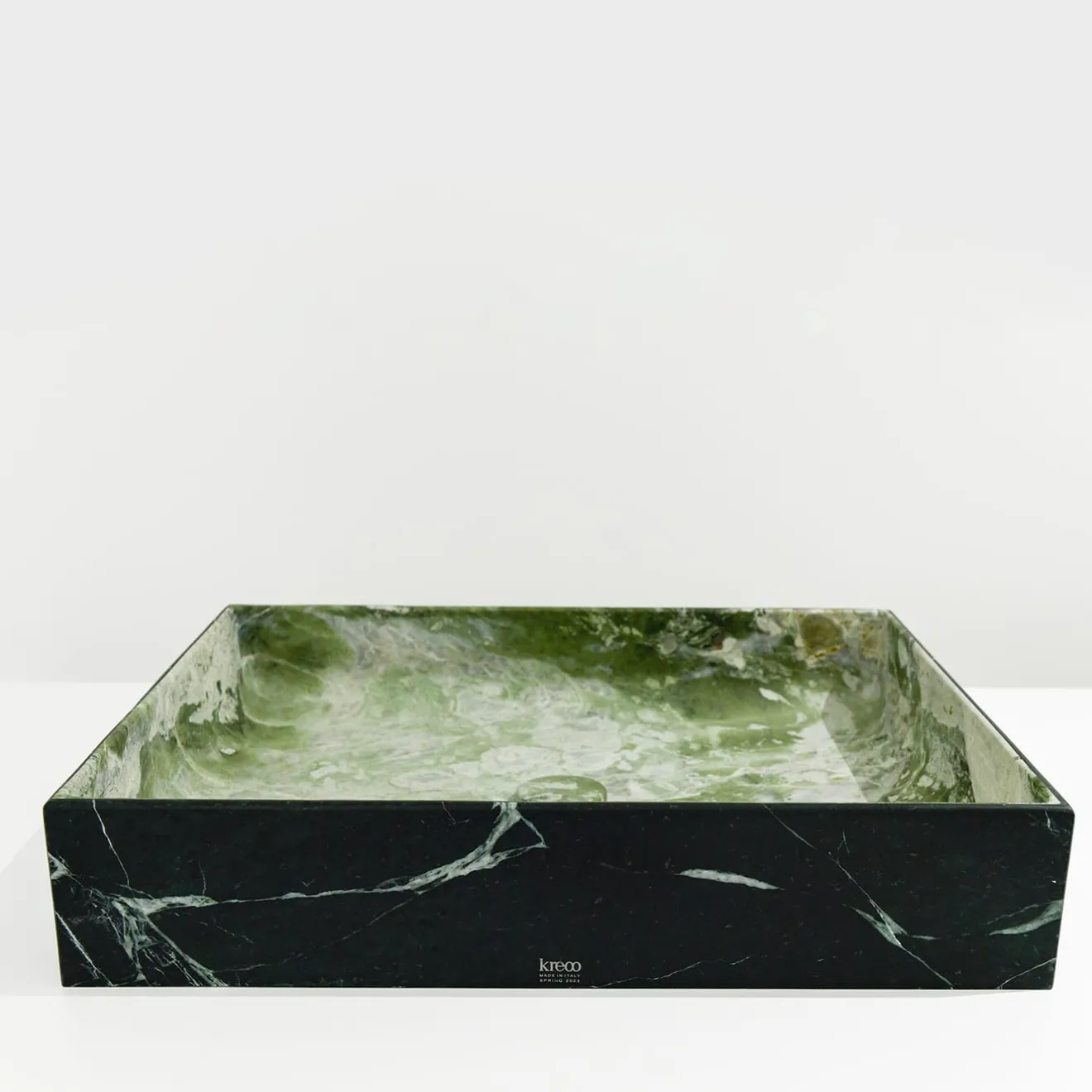 Kreoo Lavabo Blessed Square in Verde Alpi e Artik Green