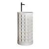 Kreoo Lavabo in marmo Bianco del Re a colonna cilindrica Dawn