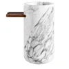 Luce Di Carrara Lavabo in marmo cilindrico Monolithos con vassoio in legno