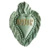 Cuore di Argilla LE TEMPS DE L'AMOUR CUORE IN CERAMICA VERDE ACQUA