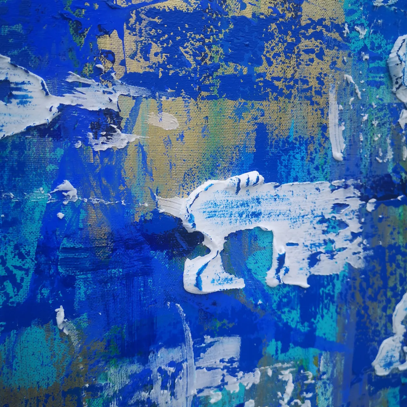 Elisabetta Milan Leggerezza dell'anima Pittura acrilica in blu