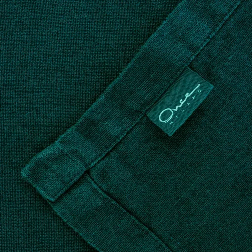 Once Milano Letto estivo Set di lino verde foresta