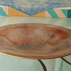 Griffe Montenapoleone by Vetrerie di Empoli Marmo Piatto grande rosa con oro