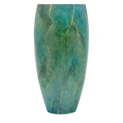 Griffe Montenapoleone by Vetrerie di Empoli Marmo Vaso alto verde con oro