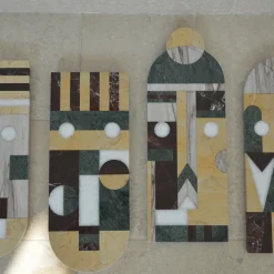 Marmobon Maschera tribale in marmo da parete #1