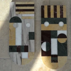 Marmobon Maschera tribale in marmo da parete #3