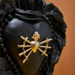 Cuore di Argilla MATT ME HALF WAY CUORE IN CERAMICA NERA